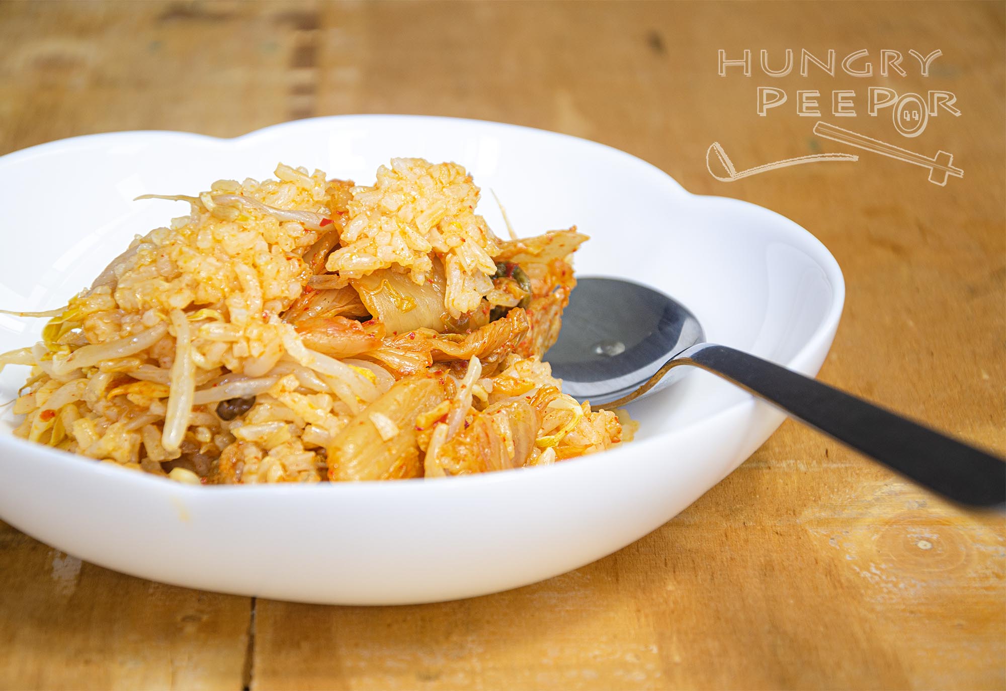 Sprouts Rice Bowl Korean Kimchi & Beansprout Rice Bowl - Hungry Peepor