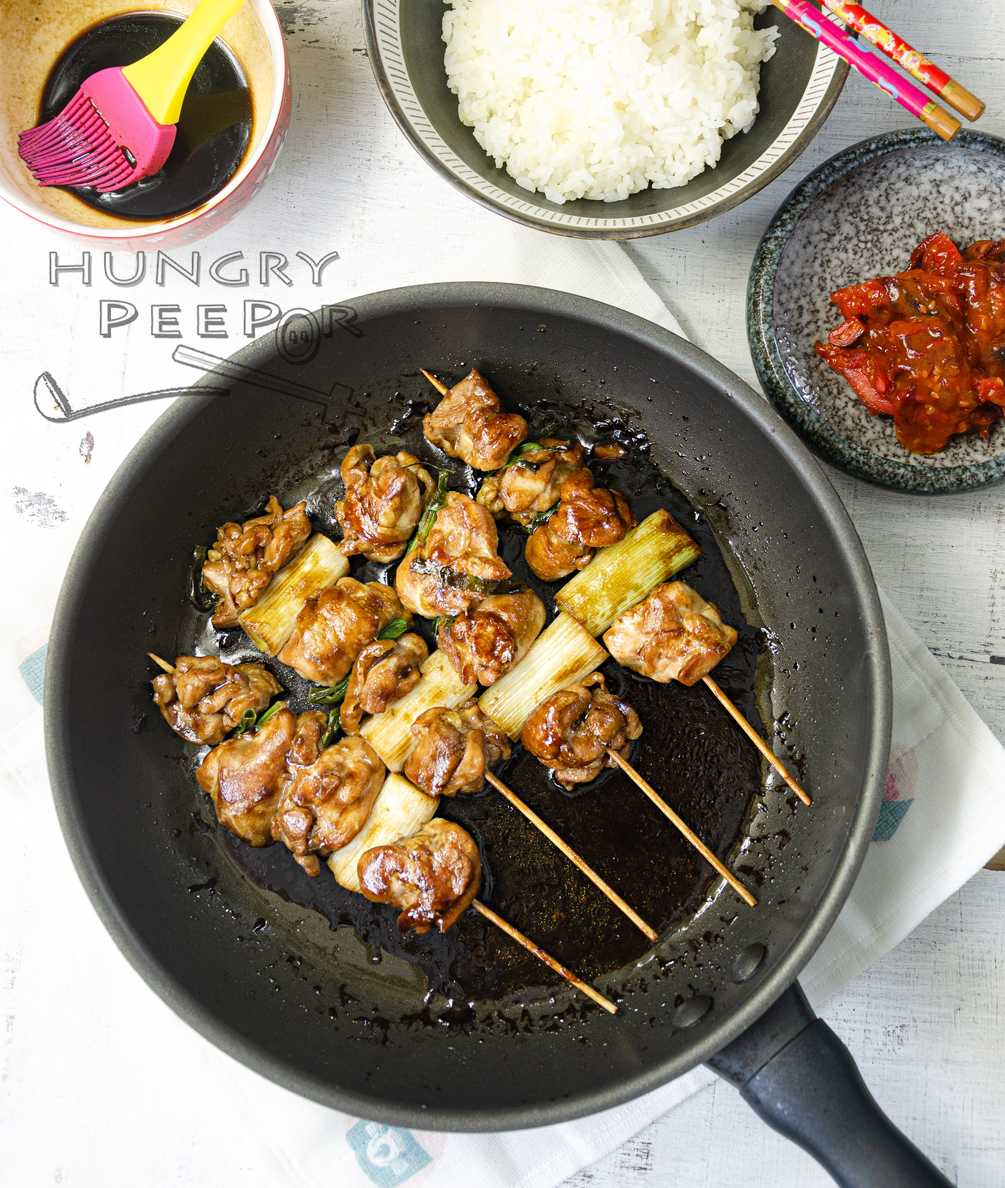 Japanese Yakitori Chicken (焼き鳥) - Hungry Peepor